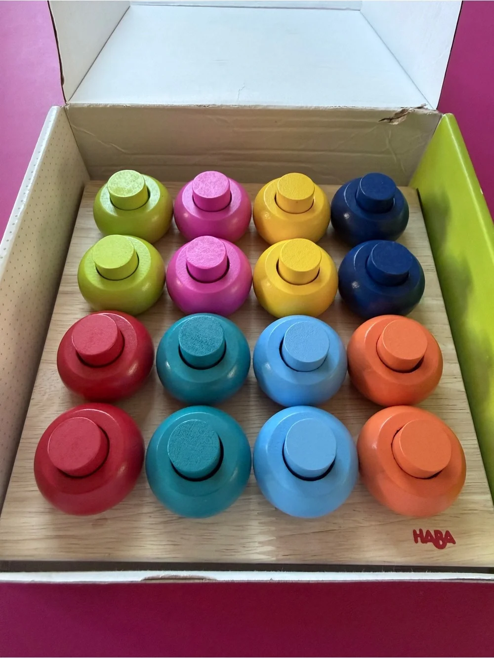 Haba Palette of Pegs Toy Educational Puzzle Cognitive Development Wooden Toy